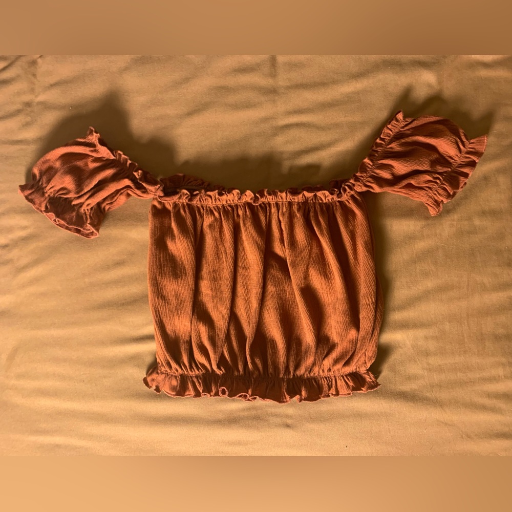 Forever 21 Cropped Burnt Orange Tube Top Medium